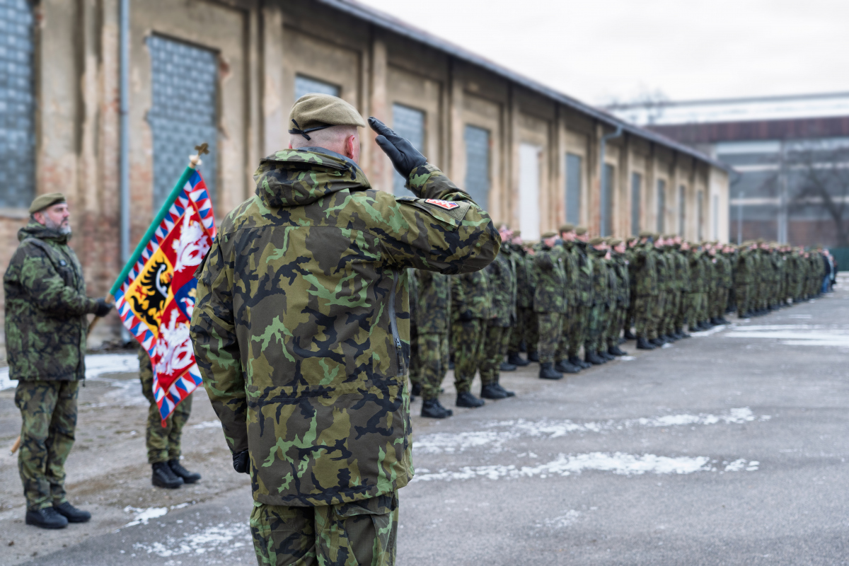 Novoroční nástup útvaru 3255 zahájil další rok služby a odpovědnosti