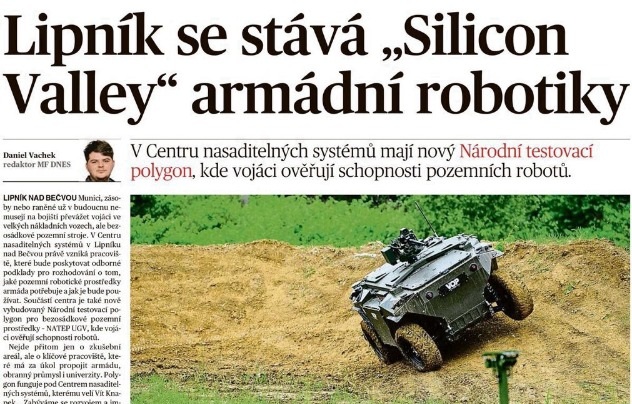 NATEP na stránkách iDNES: Spojovací vojsko ukazuje směr budoucnosti