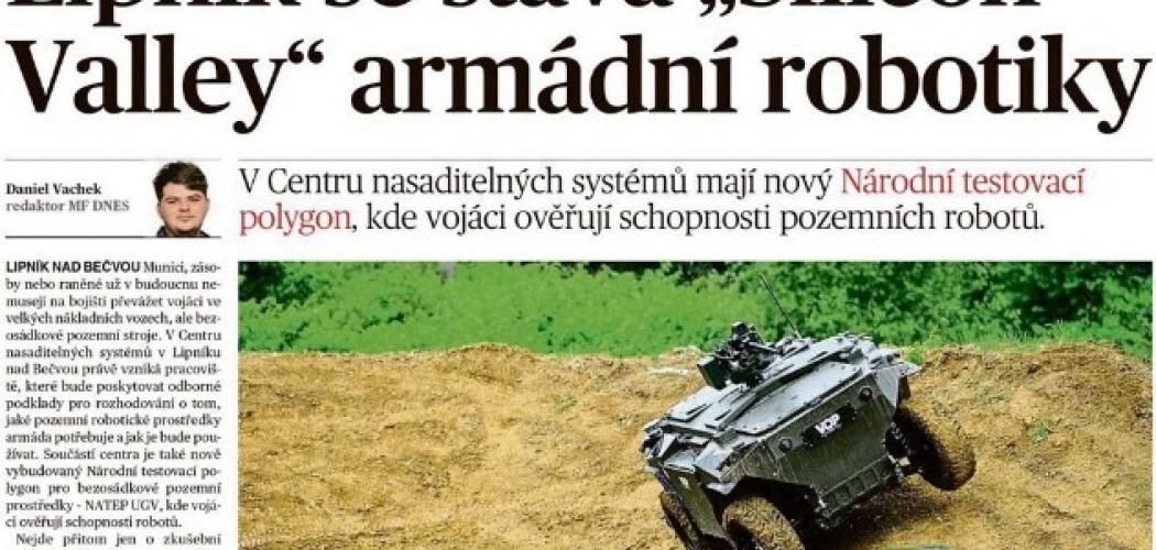 NATEP na stránkách iDNES: Spojovací vojsko ukazuje směr budoucnosti