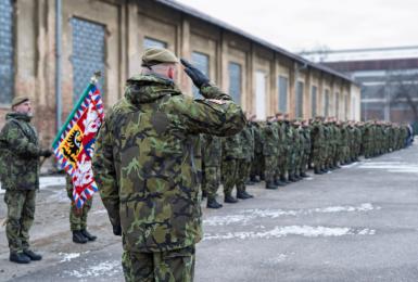 Novoroční nástup útvaru 3255 zahájil další rok služby a odpovědnosti