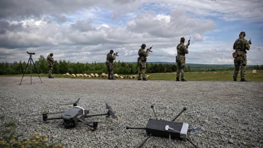 Experimentální střelby na dron